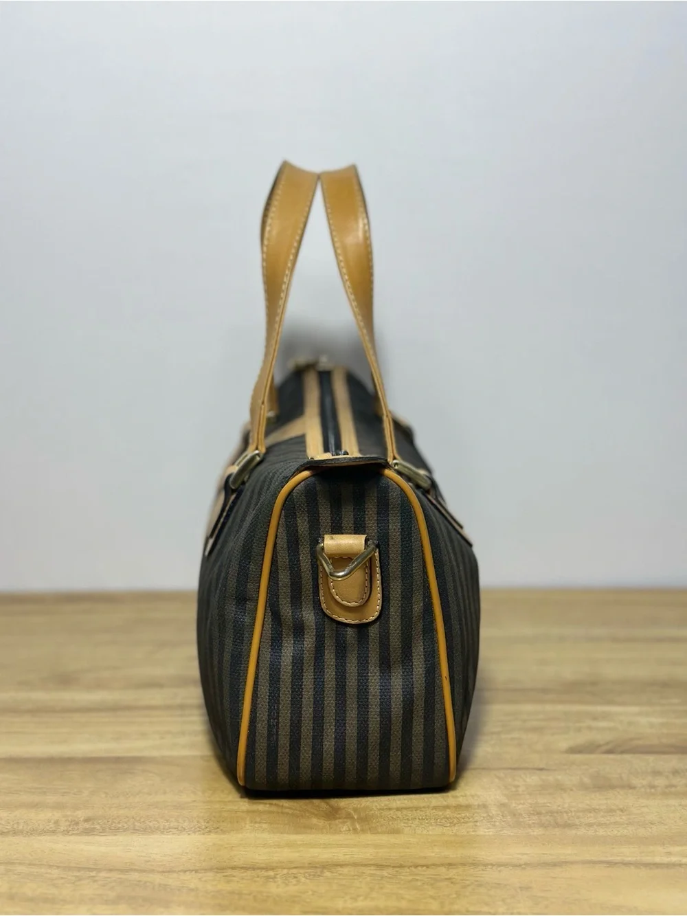 Authentic Vintage Fendi Pequin Boston Bag – 1980s Collection